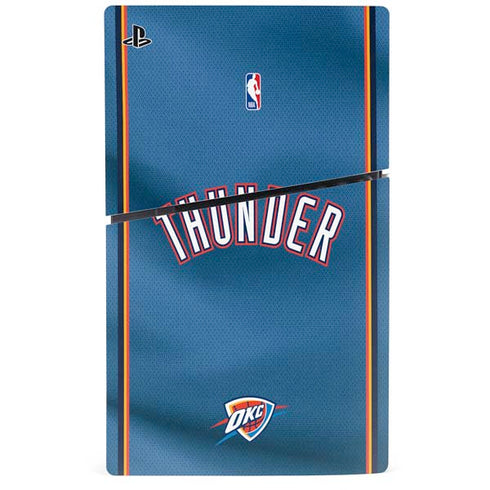 NBA Oklahoma City Thunder Jersey PS5 Slim Disk Console Skin