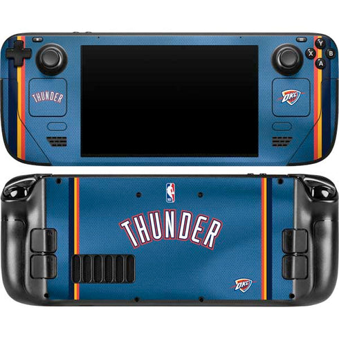 NBA Oklahoma City Thunder Jersey Steam Deck Handheld Gaming Computer OLED Skin