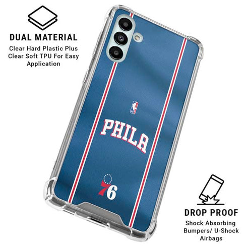 NBA Philadelphia 76ers Jersey Galaxy A13 5G Clear Case