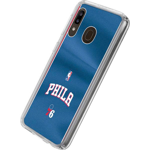 NBA Philadelphia 76ers Jersey Galaxy A20 Clear Case