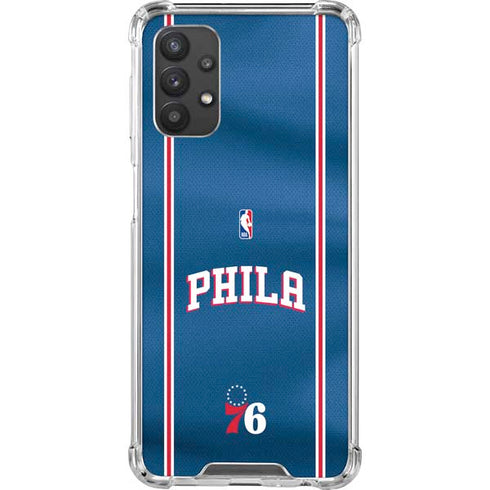 NBA Philadelphia 76ers Jersey Galaxy A32 5G Clear Case