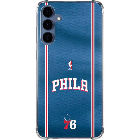NBA Philadelphia 76ers Jersey Galaxy A35 5G Clear Case