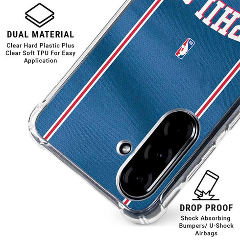 NBA Philadelphia 76ers Jersey Galaxy A36 5G Clear Case