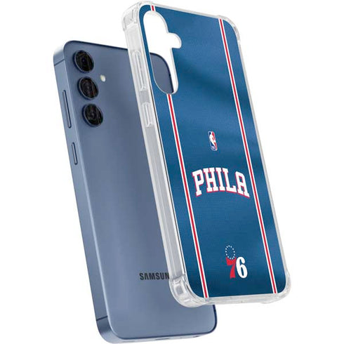 NBA Philadelphia 76ers Jersey Galaxy A55 5G Clear Case