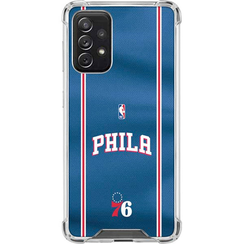NBA Philadelphia 76ers Jersey Galaxy A72 5G Clear Case