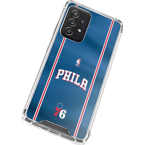NBA Philadelphia 76ers Jersey Galaxy A72 5G Clear Case