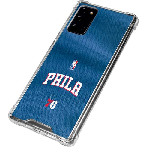 NBA Philadelphia 76ers Jersey Galaxy Note20 5G Clear Case