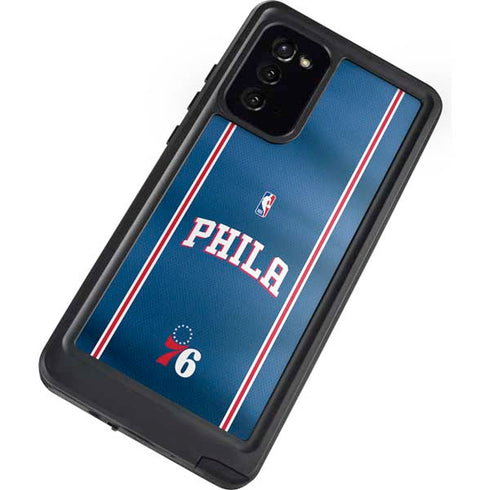 NBA Philadelphia 76ers Jersey Galaxy Note20 5G Waterproof Case