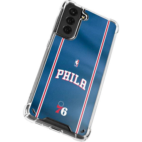 NBA Philadelphia 76ers Jersey Galaxy S21 Plus 5G Clear Case