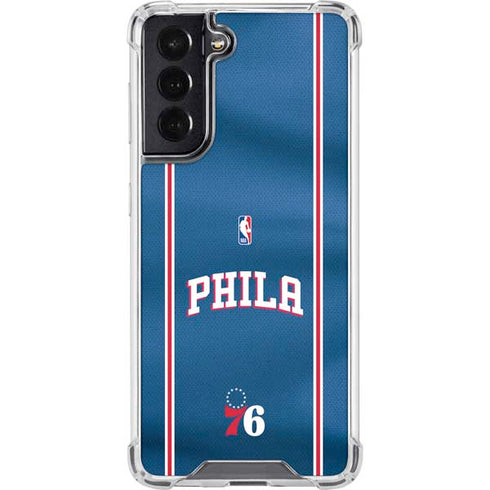 NBA Philadelphia 76ers Jersey Galaxy S22 Clear Case