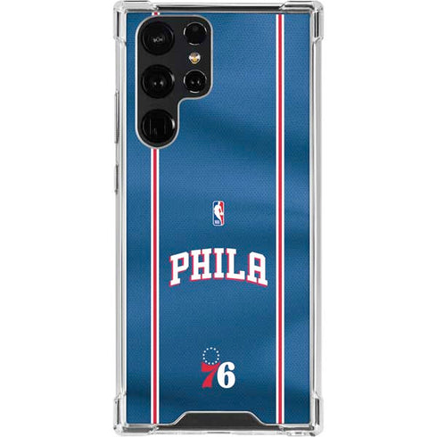 NBA Philadelphia 76ers Jersey Galaxy S22 Ultra Clear Case