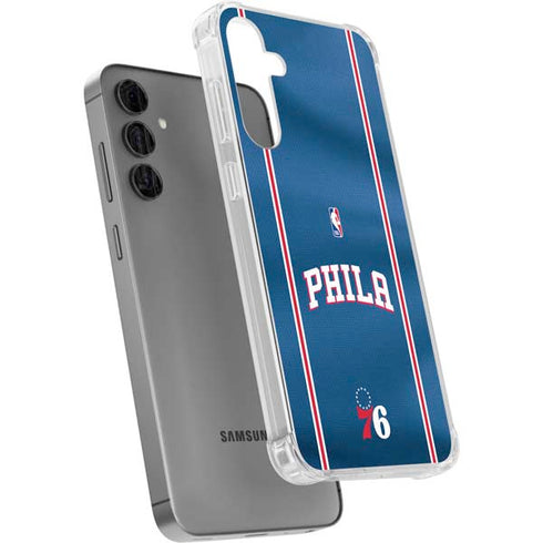 NBA Philadelphia 76ers Jersey Galaxy S24 Plus Clear Case