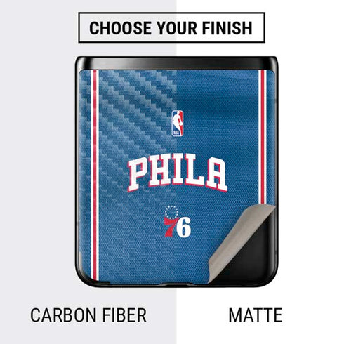 NBA Philadelphia 76ers Jersey Galaxy Z Flip Skin