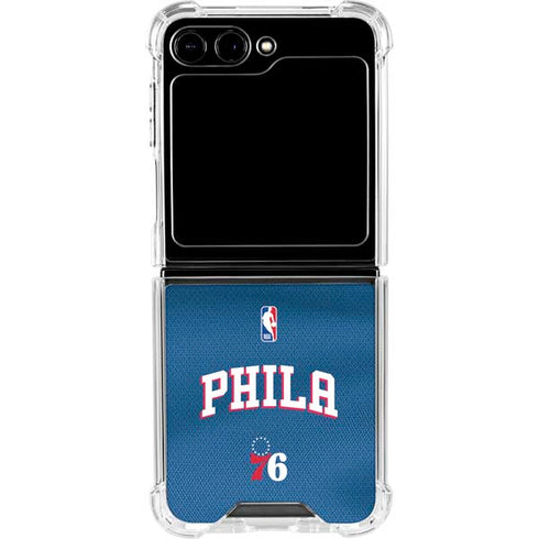 NBA Philadelphia 76ers Jersey Galaxy Z Flip5 5G Clear Case