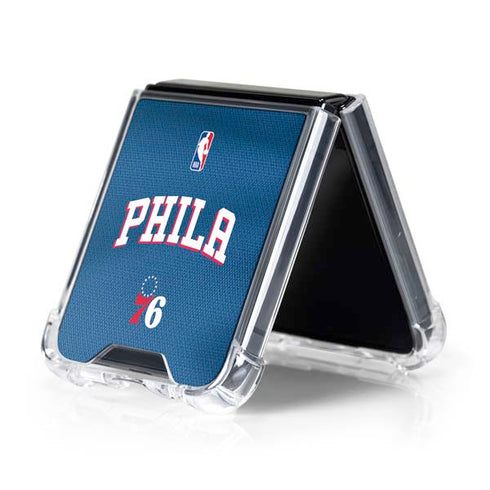 NBA Philadelphia 76ers Jersey Galaxy Z Flip5 5G Clear Case