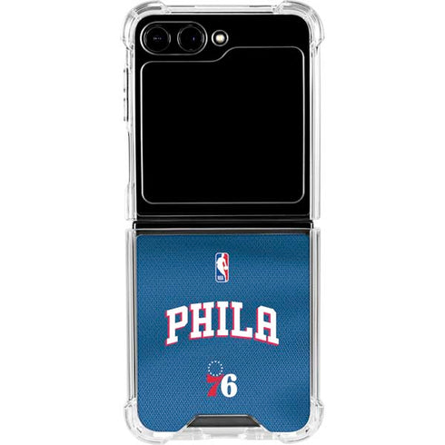 NBA Philadelphia 76ers Jersey Galaxy Z Flip6 Clear Case