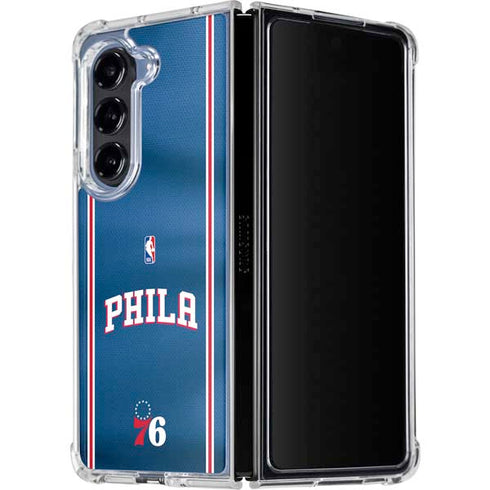 NBA Philadelphia 76ers Jersey Galaxy Z Fold5 5G Clear Case