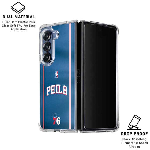 NBA Philadelphia 76ers Jersey Galaxy Z Fold6 Clear Case