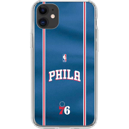 NBA Philadelphia 76ers Jersey iPhone 11 Clear Case