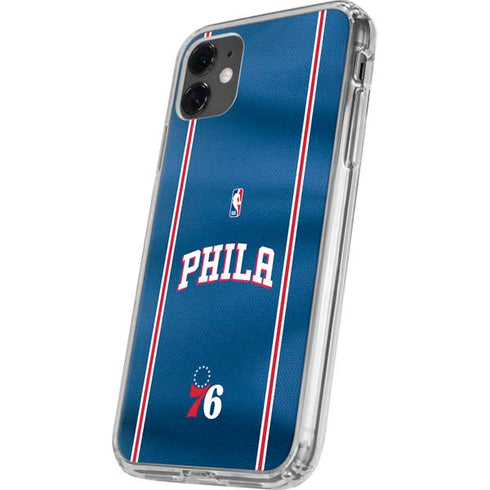 NBA Philadelphia 76ers Jersey iPhone 11 Clear Case