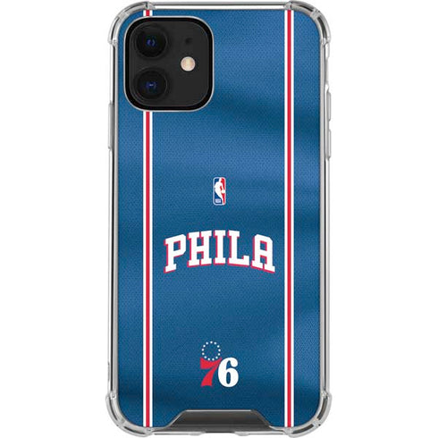 NBA Philadelphia 76ers Jersey iPhone 12 Clear Case