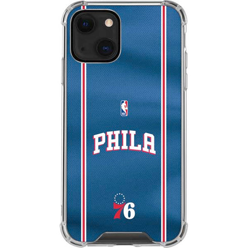 NBA Philadelphia 76ers Jersey iPhone 13 Mini Clear Case