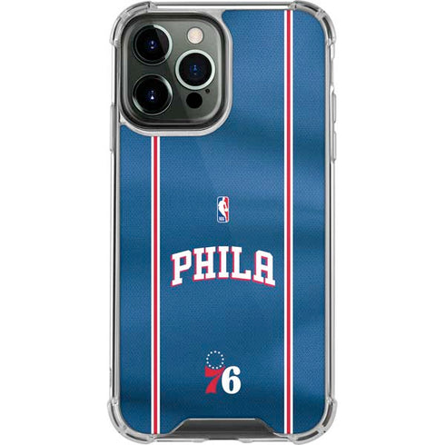 NBA Philadelphia 76ers Jersey iPhone 13 Pro Max Clear Case
