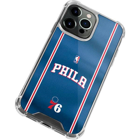 NBA Philadelphia 76ers Jersey iPhone 13 Pro Max Clear Case
