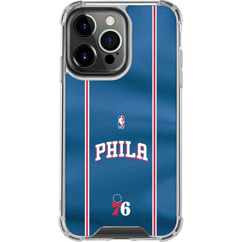 NBA Philadelphia 76ers Jersey iPhone 14 Pro Clear Case
