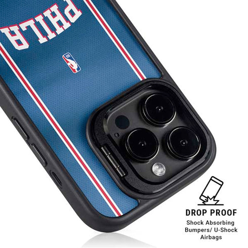 NBA Philadelphia 76ers Jersey iPhone 14 Pro Kickstand Case