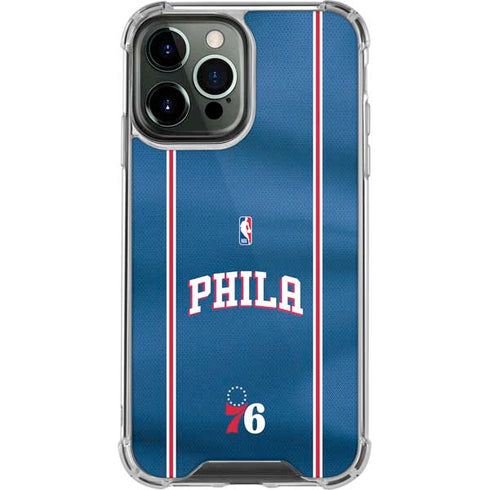 NBA Philadelphia 76ers Jersey iPhone 14 Pro Max Clear Case