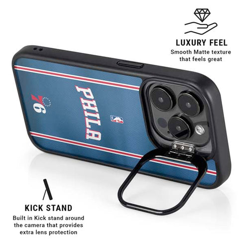 NBA Philadelphia 76ers Jersey iPhone 15 Pro Kickstand Case