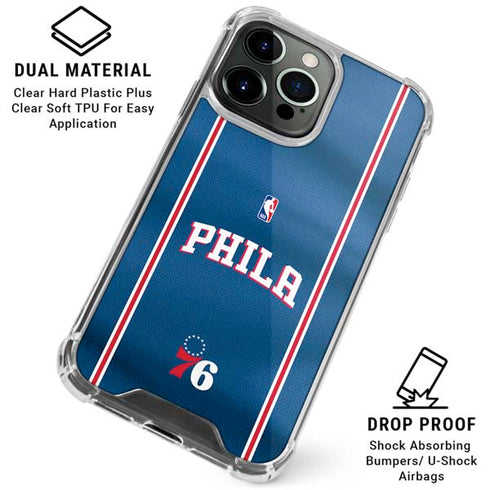 NBA Philadelphia 76ers Jersey iPhone 15 Pro Max Clear Case