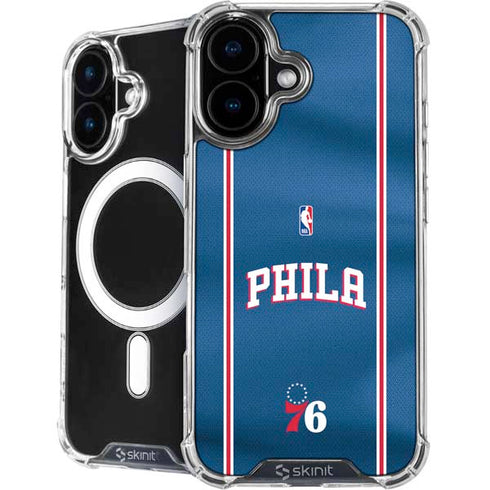 NBA Philadelphia 76ers Jersey iPhone 16 Plus MagSafe Case