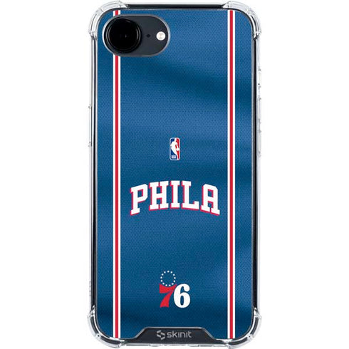 NBA Philadelphia 76ers Jersey iPhone 16e Clear Case