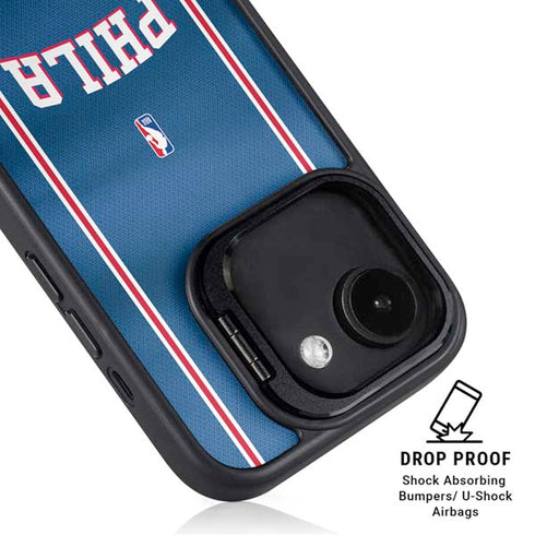 NBA Philadelphia 76ers Jersey iPhone 16e Kickstand Case