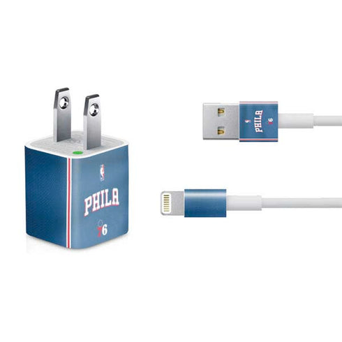 NBA Philadelphia 76ers Jersey iPhone Charger (5W USB) Skin