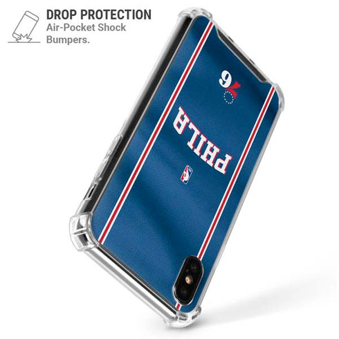 NBA Philadelphia 76ers Jersey iPhone X/XS Clear Case