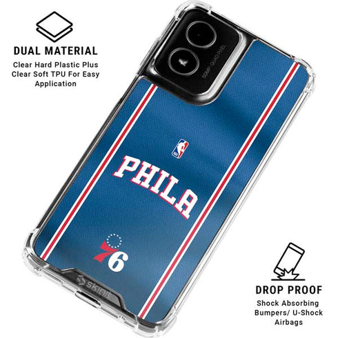 NBA Philadelphia 76ers Jersey Moto G Power 5G (2024) Clear Case