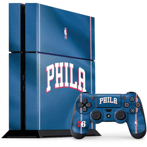NBA Philadelphia 76ers Jersey PS4 Console and Controller Bundle Skin
