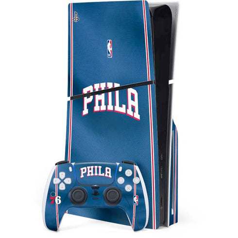 NBA Philadelphia 76ers Jersey PS5 Slim Disk Bundle Skin
