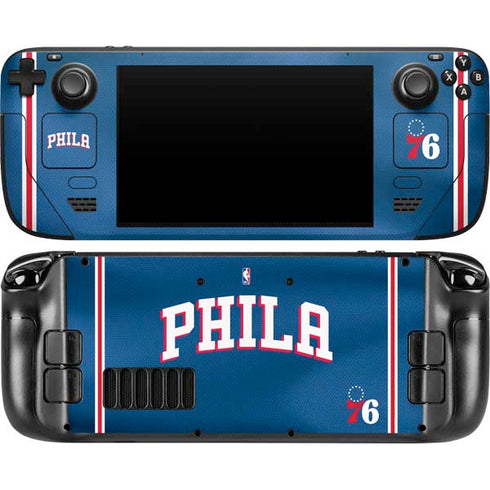 NBA Philadelphia 76ers Jersey Steam Deck Handheld Gaming Computer OLED Skin