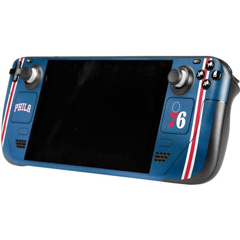 NBA Philadelphia 76ers Jersey Steam Deck Handheld Gaming Computer OLED Skin