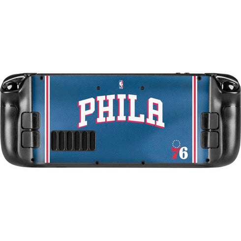 NBA Philadelphia 76ers Jersey Steam Deck Handheld Gaming Computer OLED Skin