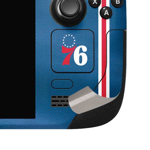 NBA Philadelphia 76ers Jersey Steam Deck Handheld Gaming Computer OLED Skin