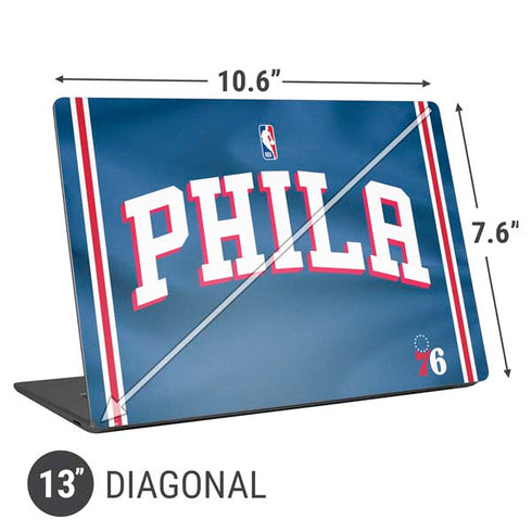 NBA Philadelphia 76ers Jersey Universal Laptop 13in (10.6 x 7.6in) Skin