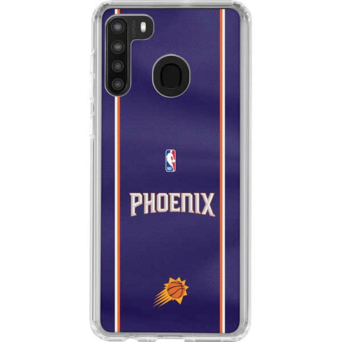 NBA Phoenix Suns Jersey Galaxy A21 Clear Case