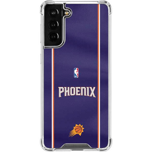 NBA Phoenix Suns Jersey Galaxy S21 FE Clear Case