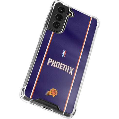 NBA Phoenix Suns Jersey Galaxy S21 FE Clear Case