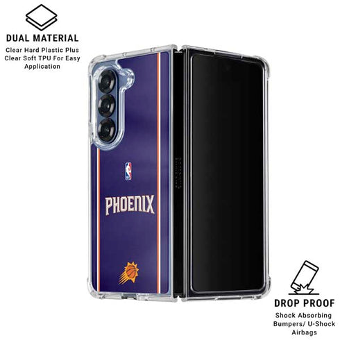 NBA Phoenix Suns Jersey Galaxy Z Fold6 Clear Case